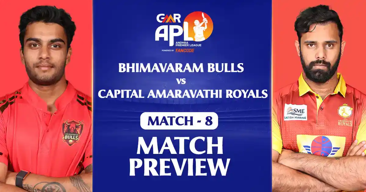 GMR APL 2025: Match 8 - Bhimavaram Bulls vs Capital Amaravathi Royals Preview